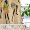 African Women Sheer Curtains 72 Inch Length 2 Panels Set Curtain Drapes for Kitchen,Bedroom,Living Room,Hallway,Sliding Door,Bathroom Window Panel,Retro Native American Indian Ethnic Bohemian 104x72 view 4
