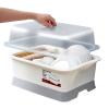 Dish Drying Rack with Lid Cover, Dish Racks for Kitchen Counter, Space Saving Dish Drainer Organizer Tableware Holder, Lightweight Dish Drainer Bowl for Home Kitchen, Travel view 1