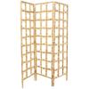 Deco 79 Rattan Geometric Handmade Partition Room Divider Screen Woven Geometric 3 Panel Privacy Screen with Open Frame Design, Room Partition 61" x 13" x 71", Brown view 1