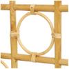 Deco 79 Rattan Geometric Handmade Partition Room Divider Screen Woven Geometric 3 Panel Privacy Screen with Open Frame Design, Room Partition 61" x 13" x 71", Brown view 2