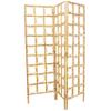 Deco 79 Rattan Geometric Handmade Partition Room Divider Screen Woven Geometric 3 Panel Privacy Screen with Open Frame Design, Room Partition 61" x 13" x 71", Brown view 4