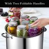 Canning Basket 11 Inch Canning Jar Rack Stainless Steel Canning Rack Anti Anti Scalding Foldable Contoured Steel Handles Rack view 4