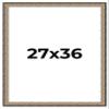 Poster Palooza 27x36 Frame Ornate Silver Solid Pine Wood Picture Frame with UV Acrylic Plexiglass, Foam Board Backing & Hanging Hardware Included view 1