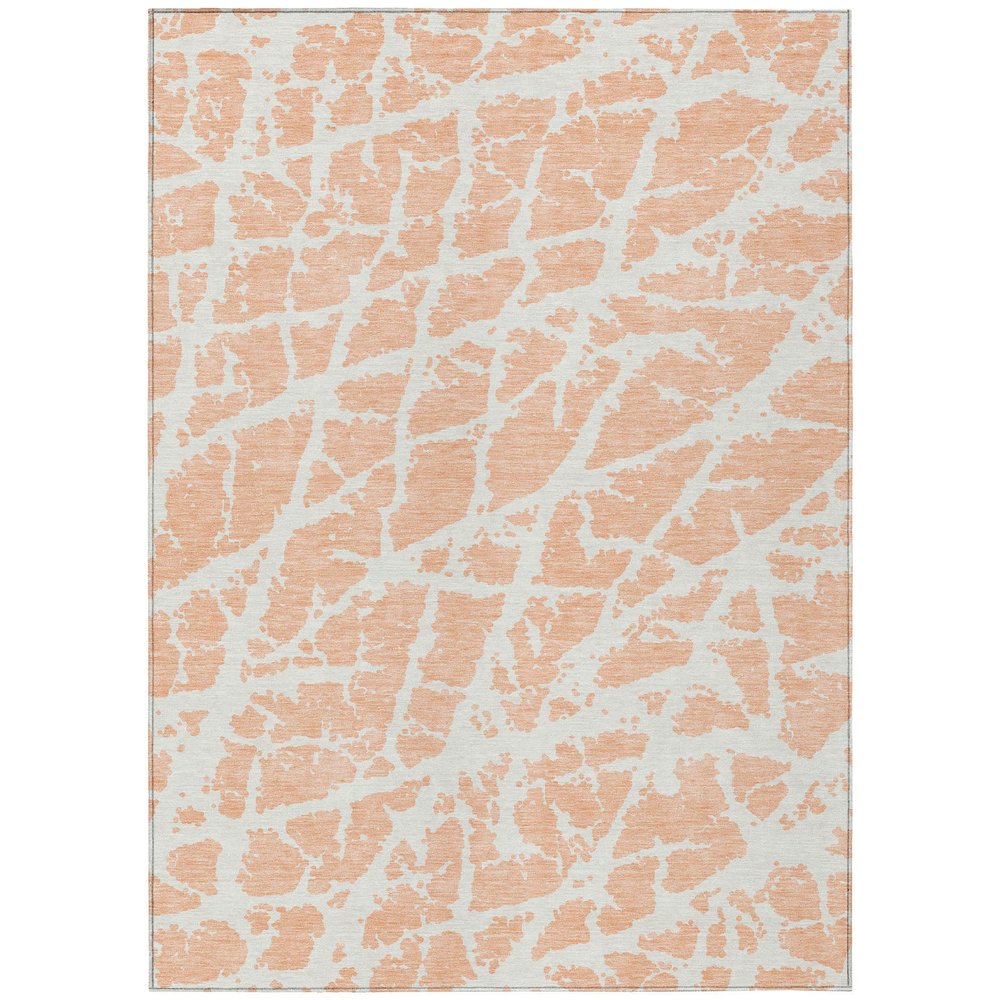Addison Rugs Chantille ACN501 Peach 5' x 7'6 Indoor Outdoor Area Rug, Easy Clean, Machine Washable, Non Shedding, Bedroom, Entry, Living Room, Dining Room, Kitchen, Patio Rug