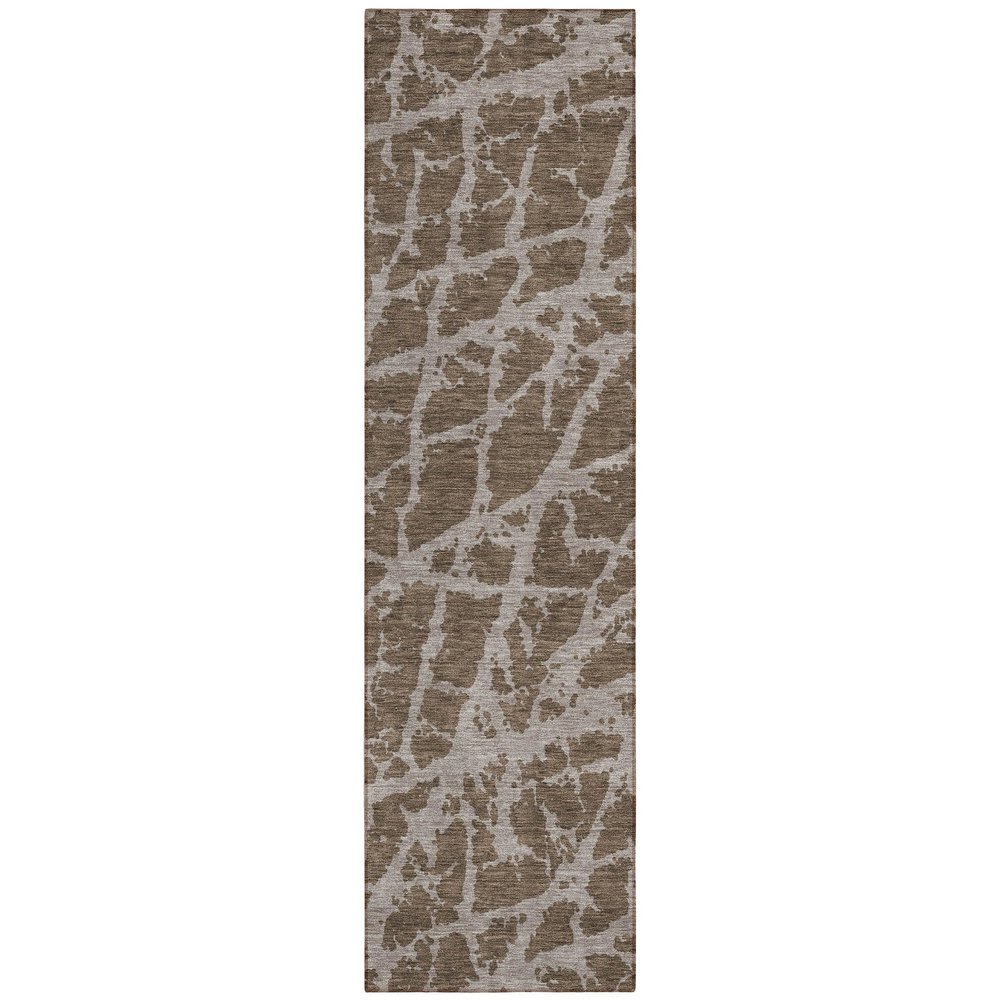 Addison Rugs Chantille ACN501 Brown 2'3" x 7'6" Indoor Outdoor, Hallway Runner Rug,Easy Clean, Washable, Kitchen, Area Carpet for Bathroom, Entry, Laundry and Bedroom