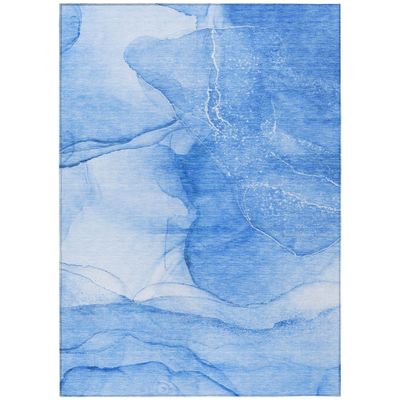 Addison Rugs Chantille ACN507 Blue 2'6" x 3'10 Indoor Outdoor Area Rug, Stain Resistant, Machine Washable, Non Shedding, Bedroom, Living Room, Dining Room, Kitchen Rug