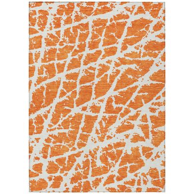 Addison Rugs Chantille ACN501 Orange 10' x 14 Indoor Outdoor Area Rug, Easy Clean, Machine Washable, Non Shedding, Bedroom, Entry, Living Room, Dining Room, Kitchen, Patio Rug