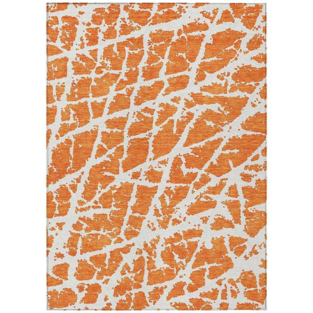 Addison Rugs Chantille ACN501 Orange 10' x 14 Indoor Outdoor Area Rug, Easy Clean, Machine Washable, Non Shedding, Bedroom, Entry, Living Room, Dining Room, Kitchen, Patio Rug