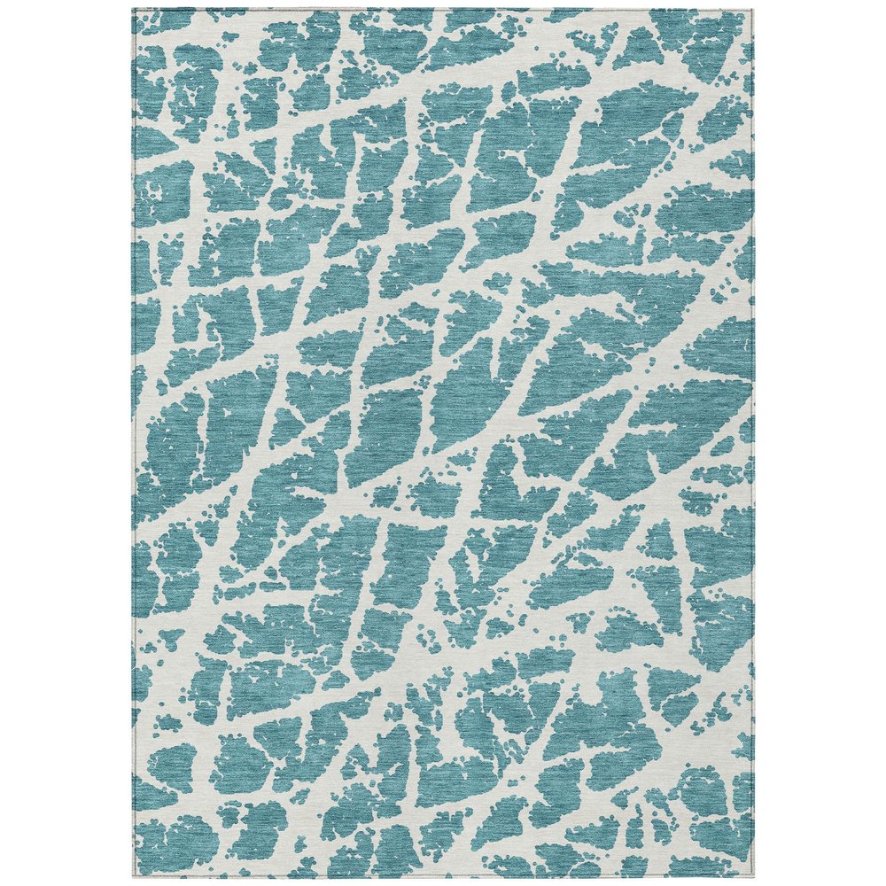 Addison Rugs Chantille ACN501 Teal 2'6" x 3'10 Indoor Outdoor Area Rug, Easy Clean, Machine Washable, Non Shedding, Bedroom, Entry, Living Room, Dining Room, Kitchen, Patio Rug
