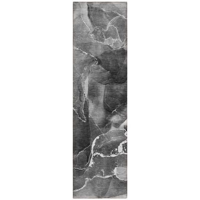Addison Rugs Chantille ACN503 Gray 2'3" x 7'6" Indoor Outdoor Hallway Runner Rug, Stain Resistant Washable Kitchen Area Carpet for Bathroom, Laundry and Bedroom