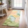 Addison Rugs Chantille ACN505 Blue 2'3" x 7'6" Indoor Outdoor Hallway Runner Rug, Stain Resistant Washable Kitchen Area Carpet for Bathroom, Laundry and Bedroom view 2