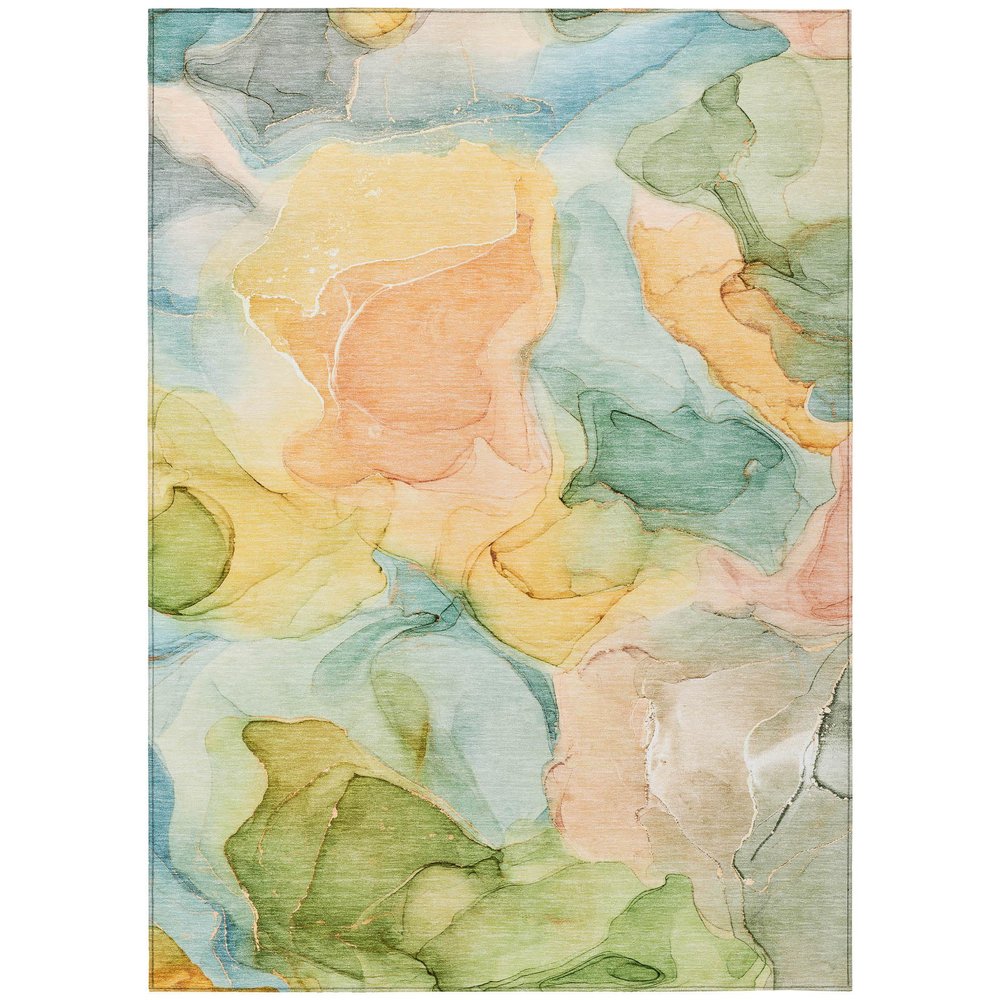 Addison Rugs Chantille ACN505 Blue 3' x 5 Indoor Outdoor Area Rug, Stain Resistant, Machine Washable, Non Shedding, Bedroom, Living Room, Dining Room, Kitchen Rug