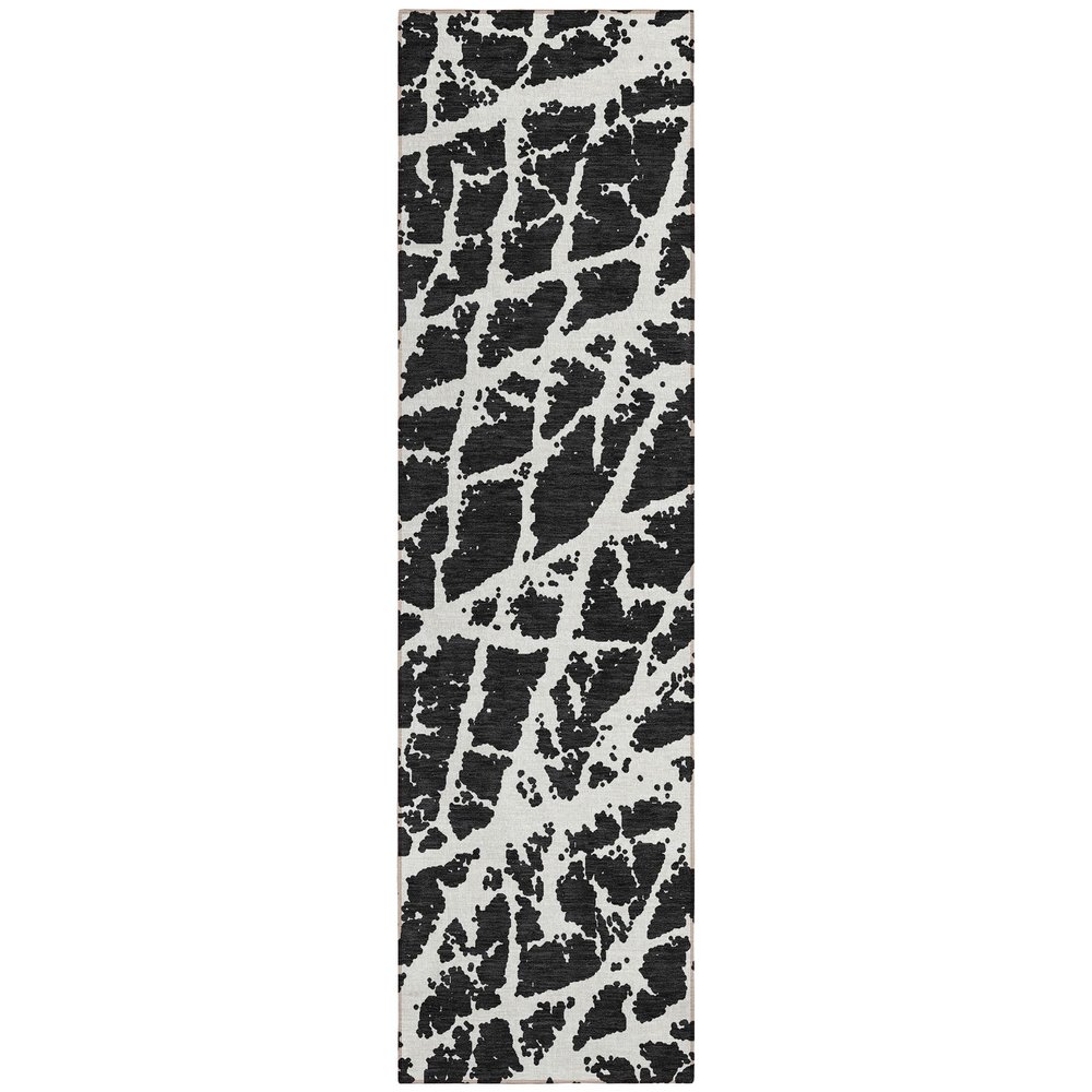 Addison Rugs Chantille ACN501 Black 2'3" x 7'6" Indoor Outdoor, Hallway Runner Rug,Easy Clean, Washable, Kitchen, Area Carpet for Bathroom, Entry, Laundry and Bedroom