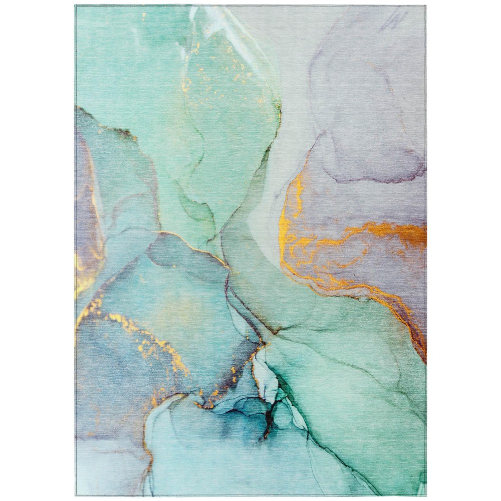 Addison Rugs Chantille ACN506 Teal 2'6" x 3'10 Indoor Outdoor Area Rug, Stain Resistant, Machine Washable, Non Shedding, Bedroom, Living Room, Dining Room, Kitchen Rug