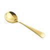 China Soup Spoons 304 Stainless Steel Spoon Household Rice Spoon Spoon Long Handle Salad Dessert Spoon Versatile spoon (Color : Gold) view 1