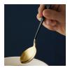 China Soup Spoons 304 Stainless Steel Spoon Household Rice Spoon Spoon Long Handle Salad Dessert Spoon Versatile spoon (Color : Gold) view 3