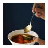 China Soup Spoons 304 Stainless Steel Spoon Household Rice Spoon Spoon Long Handle Salad Dessert Spoon Versatile spoon (Color : Gold) view 4