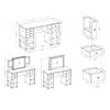 24/7 Shop at Home Ophelia Modern Wood 6 Drawers Makeup Vanity Table with 4 Open Shelves for Bedroom, Dressing Room, Bathroom, Guest Room, White view 3