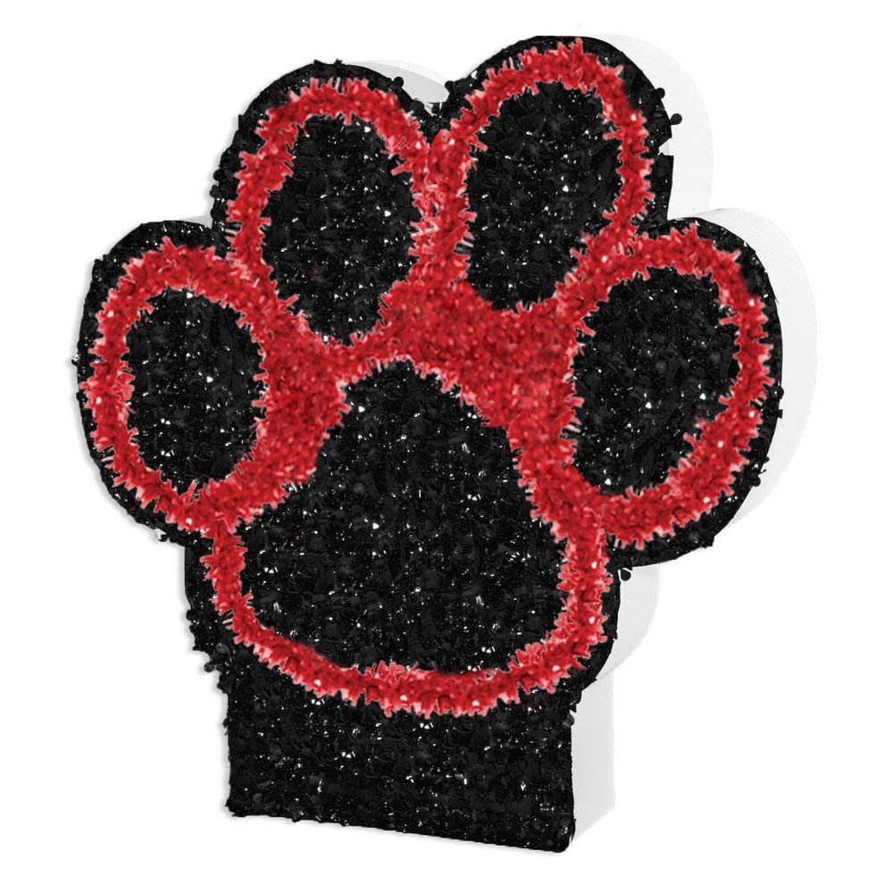 Anderson's Black and Red Spirit Paw Parade Float Decoration Kit, School Mascot, Homecoming, Sports, High School, College