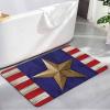 4th of July Diatomite Bath Mat for Bathroom, Super Absorbent Floor Mat Washable Quick Drying Diatomaceous Mat for Bathroom Shower Sink Runner Rugs 20x32 American Star Red Striped Wood Independence Day view 1