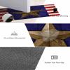 4th of July Diatomite Bath Mat for Bathroom, Super Absorbent Floor Mat Washable Quick Drying Diatomaceous Mat for Bathroom Shower Sink Runner Rugs 20x32 American Star Red Striped Wood Independence Day view 2