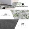 Eucalyptus Leaves Diatomite Bath Mat for Bathroom, Super Absorbent Floor Mat Washable Quick Drying Diatomaceous Mat for Bathroom Shower Sink Runner Rugs 24x36 Spring Floral Summer Teal Botanical view 2