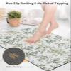 Eucalyptus Leaves Diatomite Bath Mat for Bathroom, Super Absorbent Floor Mat Washable Quick Drying Diatomaceous Mat for Bathroom Shower Sink Runner Rugs 24x36 Spring Floral Summer Teal Botanical view 4