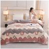 ZTGL Thickened Super Soft Luxury Flannel Blanket, Autumn and Winter Warm Comforter Core, Plush Fluffy Duvet, Double Sided Velvet Lamb Fleece Quilt, Queen Duvet,Flower k,200x230cm(5kg) view 1