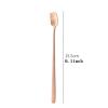 China Soup Spoons Coffee Spoon 304 Stainless Steel Long Handle Stirring Spoon Spoon Seasoning Creative Ice Spoon Dessert Honey Spoon Versatile spoon (Color : Rose gold, Size : 1 PC) view 2