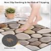 Brown Beige Diatomite Bath Mat for Bathroom, Super Absorbent Floor Mat Washable Quick Drying Diatomaceous Mat for Bathroom Shower Sink Floor Runner Rugs 24x36 Nature Stone Abstract Art Aesthetics view 4