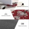 Cherry Blossoms Diatomite Bath Mat for Bathroom, Super Absorbent Floor Mat Washable Quick Drying Diatomaceous Mat for Bathroom Shower Sink Floor Runner Rugs 20x32 Farmhouse Spring Floral Red Sun view 2
