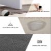 Spring Floral Diatomite Bath Mat for Bathroom, Super Absorbent Floor Mat Washable Quick Drying Diatomaceous Mat for Bathroom Shower Sink Runner Rugs 20x32 Summer Pink Flower Botanical Rustic Burlap view 2