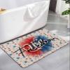 4th of July Diatomite Bath Mat for Bathroom, Super Absorbent Floor Mat Washable Quick Drying Diatomaceous Mat for Bathroom Shower Sink Runner Rugs 18x30 Independence Day Blue Red Star Rustic Burlap view 1