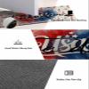 4th of July Diatomite Bath Mat for Bathroom, Super Absorbent Floor Mat Washable Quick Drying Diatomaceous Mat for Bathroom Shower Sink Runner Rugs 18x30 Independence Day Blue Red Star Rustic Burlap view 2