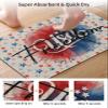 4th of July Diatomite Bath Mat for Bathroom, Super Absorbent Floor Mat Washable Quick Drying Diatomaceous Mat for Bathroom Shower Sink Runner Rugs 18x30 Independence Day Blue Red Star Rustic Burlap view 3