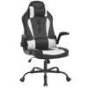24/7 Shop at Home Nook PC Gaming Chair, Ergonomic Office Chair, Desk Chair with Lumbar Support Flip Up Arms Headrest PU Leather Executive High Back Computer Chair for Recreation Room, White view 1