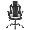 24/7 Shop at Home Nook PC Gaming Chair, Ergonomic Office Chair, Desk Chair with Lumbar Support Flip Up Arms Headrest PU Leather Executive High Back Computer Chair for Recreation Room, White view 2