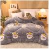 ZTGL Autumn and Winter Double Sided Velvet Duvet, Soft Warm Comforter Core, Thick and Warm Luxury Flannel Blanket, Fluffy Lamb Fleece Quilt,Flower m,180x220cm(3.5kg) view 1