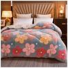 ZTGL Thickened Super Soft Luxury Flannel Blanket, Autumn and Winter Warm Comforter Core, Plush Fluffy Duvet, Double Sided Velvet Lamb Fleece Quilt, Queen Duvet,Flower m,200x230cm(4kg) view 1