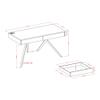 24/7 Shop at Home Idris Mid-Century Modern Wood 2 Drawers Writing Desk with USB Port, Power Outlet for Workstation, Home Office, Study Room, Gray view 3