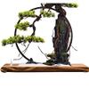 FEELIN Artificial Bonsai Tree Artificial Bonsai Tree Fake Bonzai Tree Artificial Zen Decor Landscape Artificial Green Plants for Home Office Decoration Desktop Display Fake Plant Greenery Decor view 3