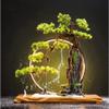 FEELIN Artificial Bonsai Tree Artificial Bonsai Tree Fake Bonzai Tree Artificial Zen Decor Landscape Artificial Green Plants for Home Office Decoration Desktop Display Fake Plant Greenery Decor view 4