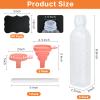 Akamino 16 Oz Condiment Squeeze Bottles, 5 Pack Plastic Squeeze Squirt Bottle with Flip Top Cap, Multipurpose Squirt Bottles for Oil,Hot Sauce,Ketchup,BBQ(2 Silicone Funnel,5 Chalk Labels And 1 Pen) view 2