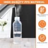 Akamino 16 Oz Condiment Squeeze Bottles, 5 Pack Plastic Squeeze Squirt Bottle with Flip Top Cap, Multipurpose Squirt Bottles for Oil,Hot Sauce,Ketchup,BBQ(2 Silicone Funnel,5 Chalk Labels And 1 Pen) view 3