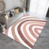 Warm Tones Boho RainbowArea Rugs, Abstract Watercolor Geometric Soft Washable Carpet, Upholstery Rug with Non-Slip Backing for Kids Boys Girls Bedroom Living Room Dining Room Study 6ftx9ft view 3
