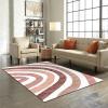 Warm Tones Boho RainbowArea Rugs, Abstract Watercolor Geometric Soft Washable Carpet, Upholstery Rug with Non-Slip Backing for Kids Boys Girls Bedroom Living Room Dining Room Study 6ftx9ft view 4