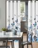 BOBOWUNY Gradient Blue Butter-Fly Blackout Door Curtains for Doorway, Shabby Chic Farmhouse Elegant Art Thermal Insulted Doorway Curtains for Closet Living Room Bedroom Decorative Room Divider 39x78 view 2