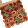 YEEFLORA Artificial Flowers, 100pcs Artificial Rose for DIY Wedding Bouquets Centerpieces Arrangements, Shades of Terracotta Foam Roses with Stem for Bridal Shower Party Home Decorations view 1