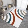 Nordic Boho Abstract Rainbow Area Rugs, Vintage Art Geometry Easy Clean Rug, Soft Non-Skid Carpet Throw Rug for Kids Teen Girls Boys Bedroom, Living Room Bathroom,Classroom Office 5ftx8ft view 3