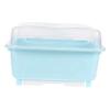 BESTonZON Chopstick and Cutlery Draining Box Transparent Lid Versatile Kitchen Storage Organizer for Spoons Forks and Bowls Compact Design for Spaces view 1